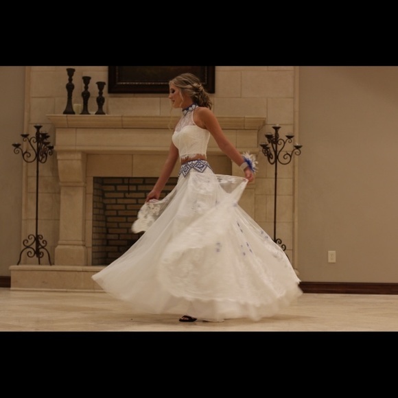 Sherri Hill 50997 Two Piece Ivory/Royal - Picture 10 of 10